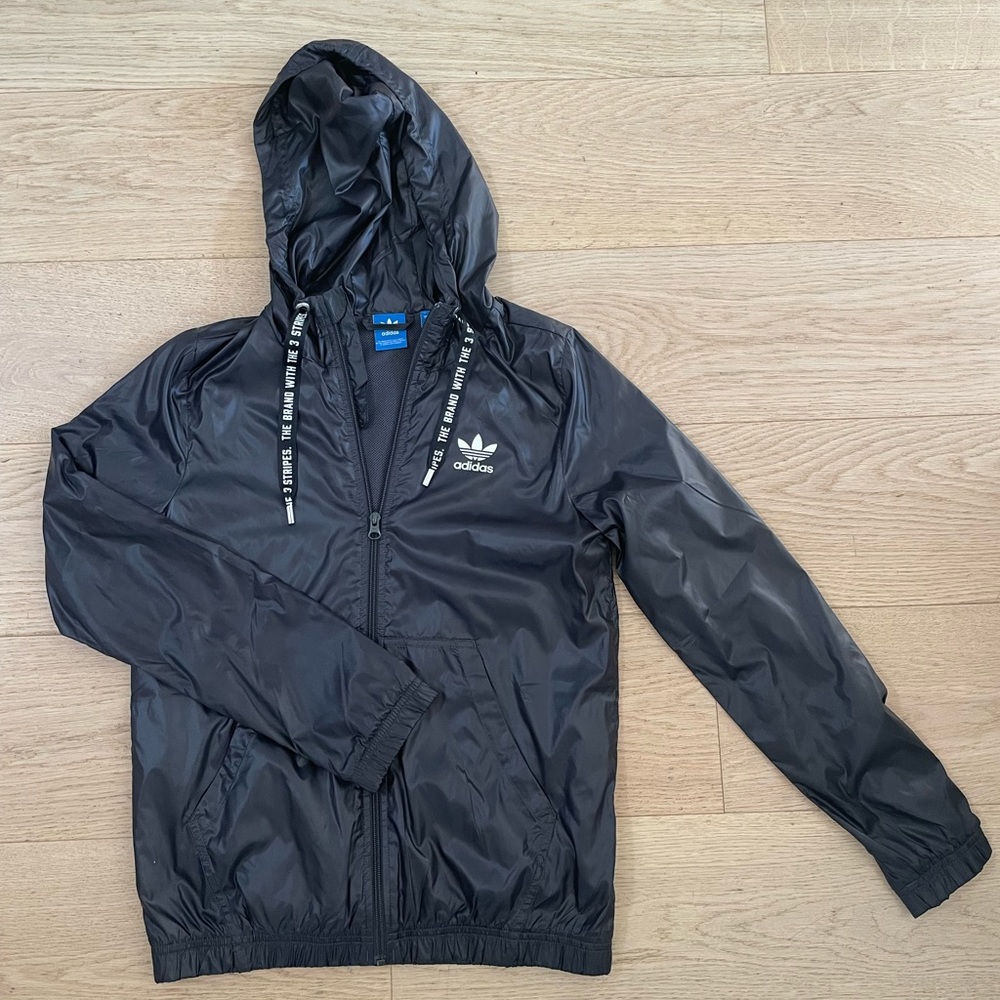 Adidas Black Windbreaker XS